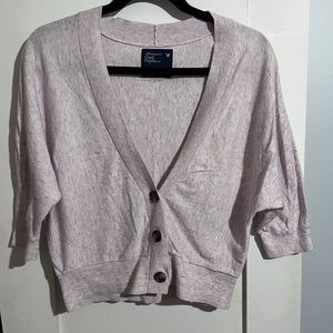 American Eagle Women’s Pink Purple 3/4 Sleeve Button Up Cardigan XS